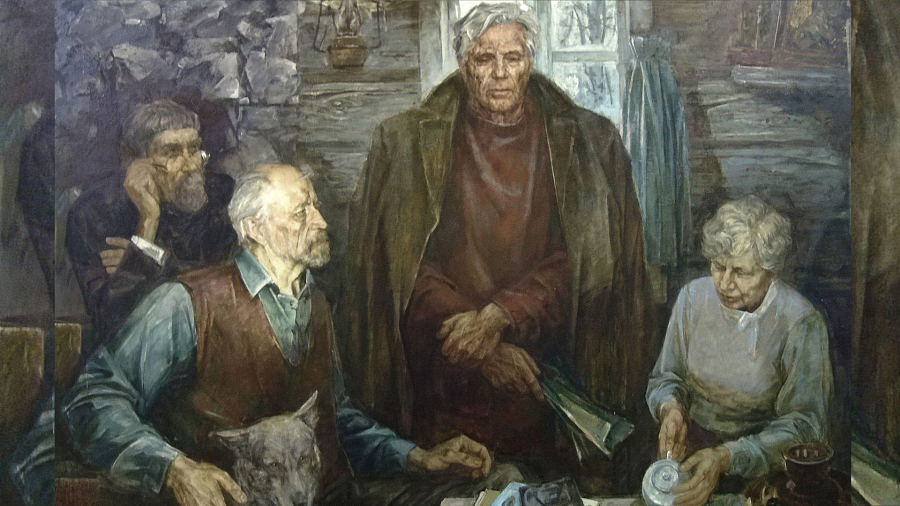 Картина «Чусовляне» художницы О. В. Завальнюк, 1997 г.